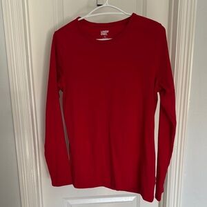 Lands' End Red Long Sleeve T-Shirt